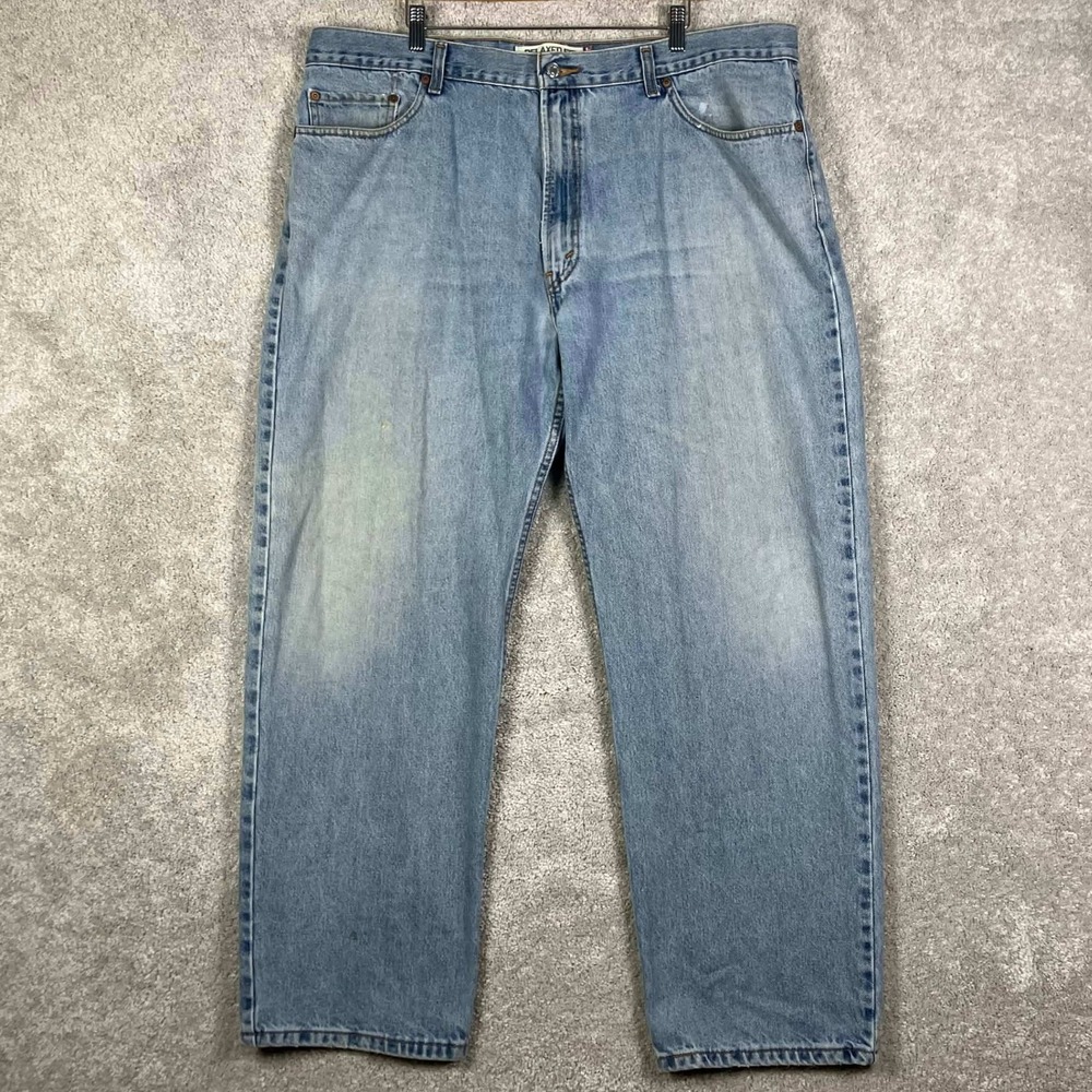 Vintage Levis 550 Jeans Mens 42x30 Light Wash Blue Denim 100% Cotton Relaxed Fit